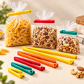Pack de 10 pinces de conservation colorées pour sachets alimentaires